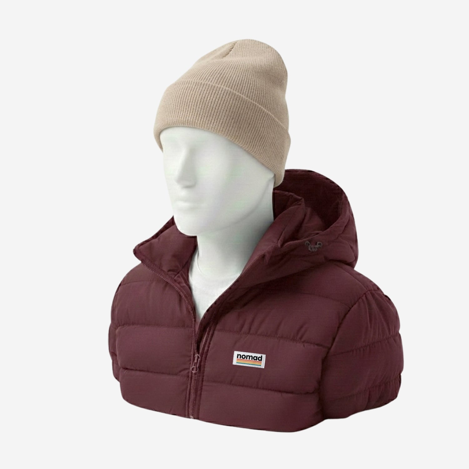 chaqueta acolchada voyager granate para hombre