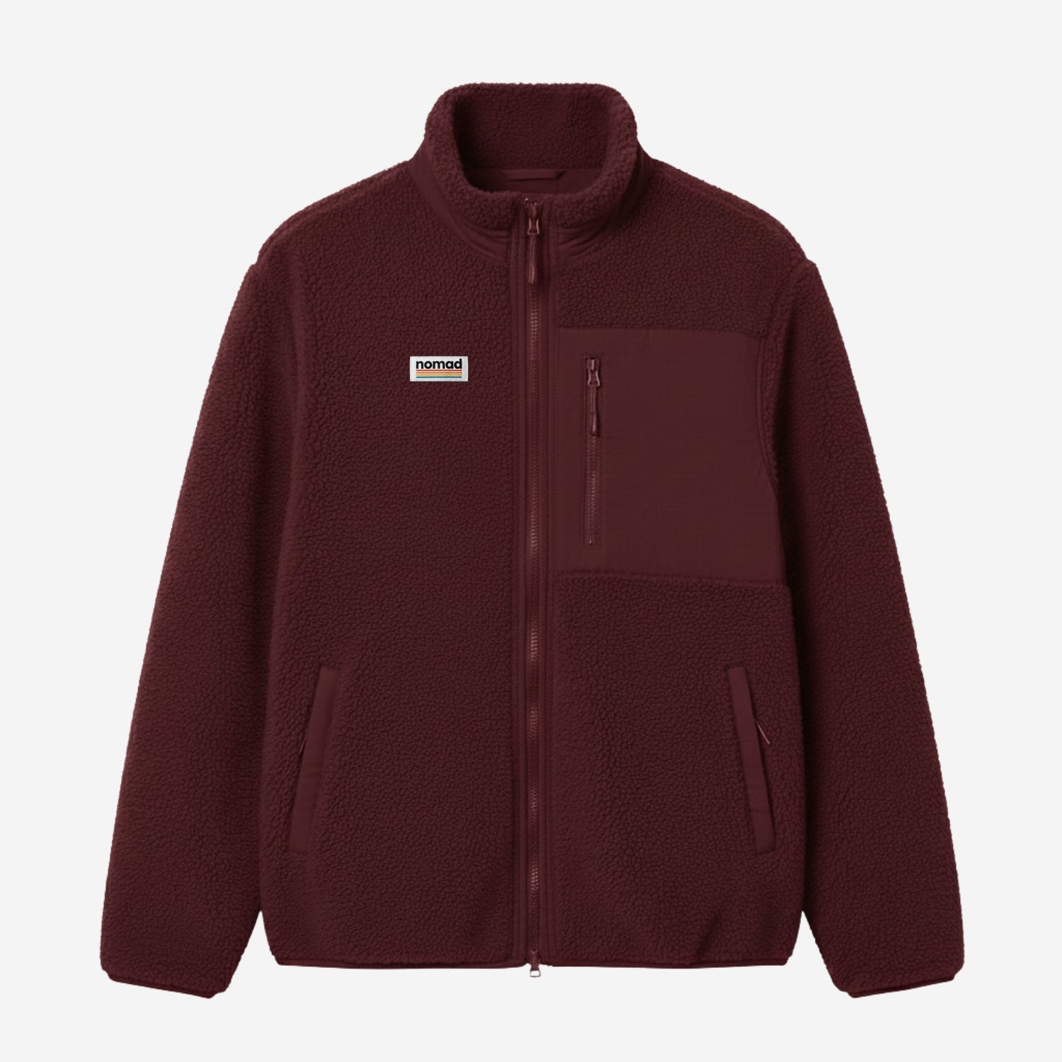 forro polar brooker granate para hombre