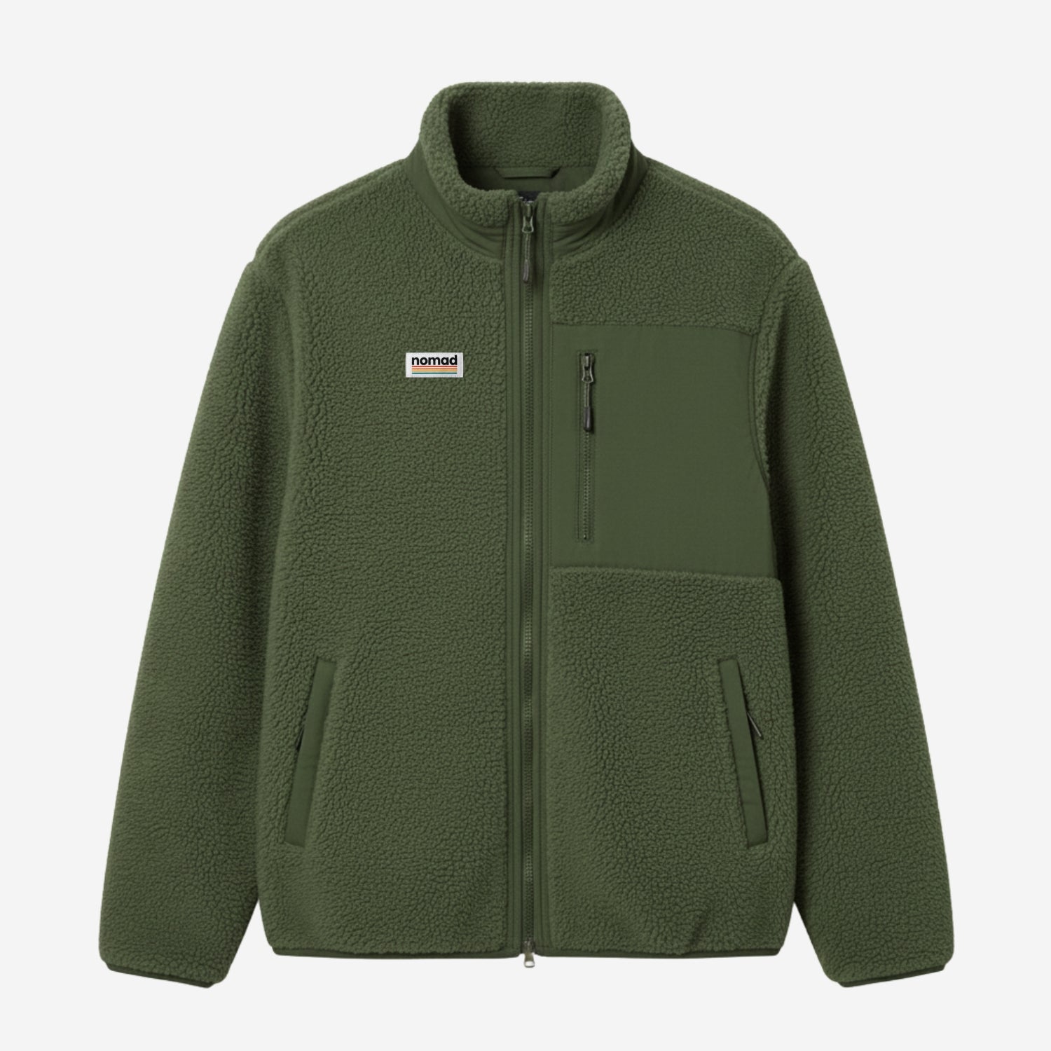 forro polar brooker khaki para hombre