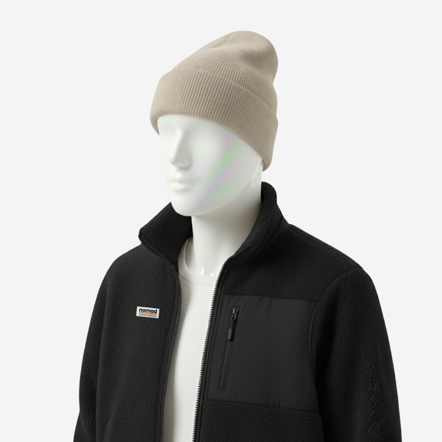 forro polar brooker negro para hombre