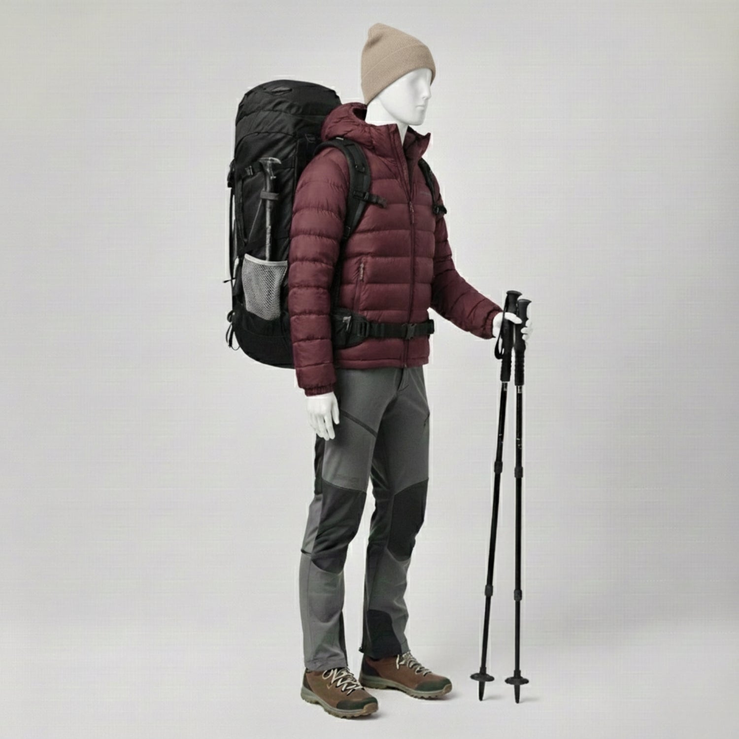 chaqueta acolchada voyager granate para hombre