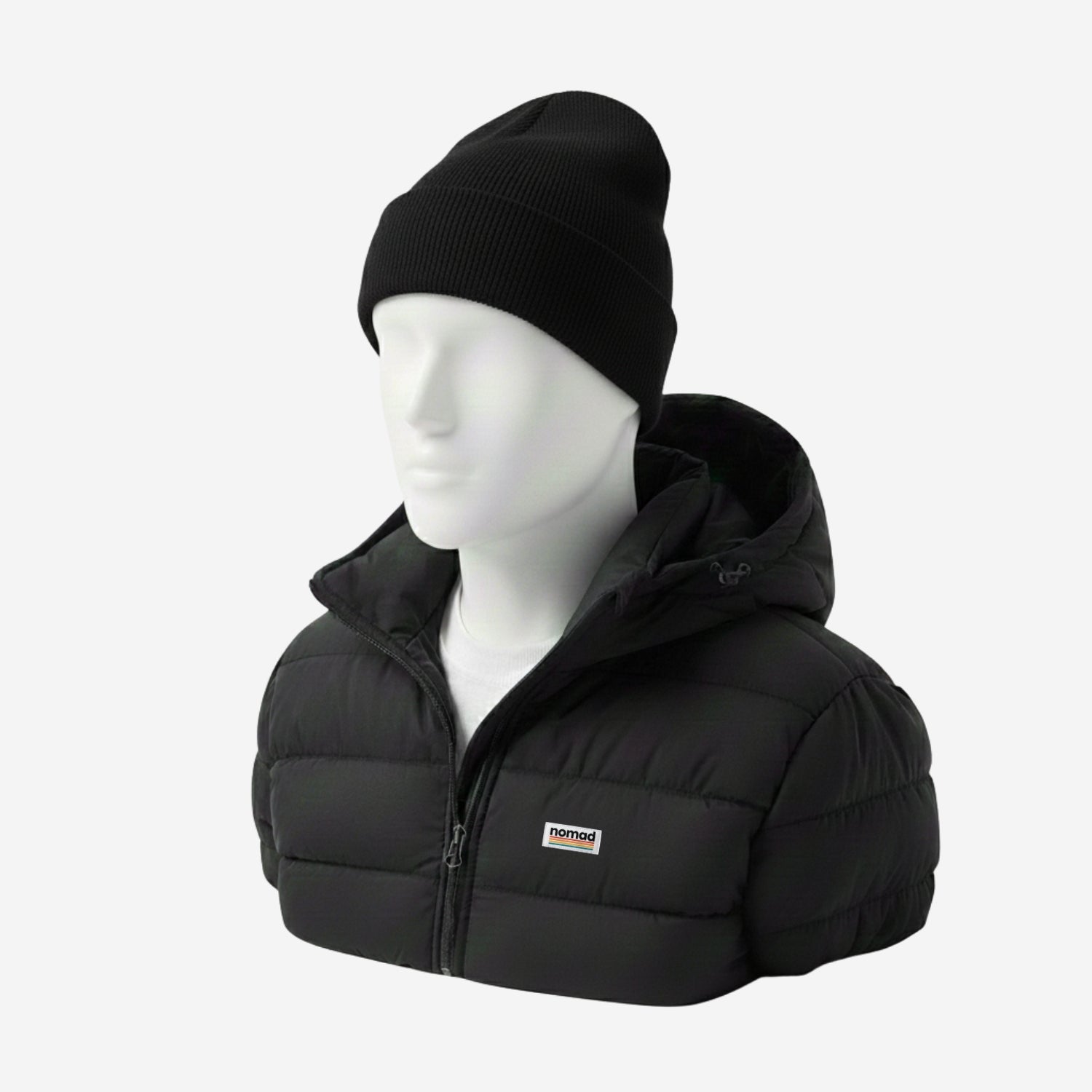 chaqueta acolchada voyager negra para hombre