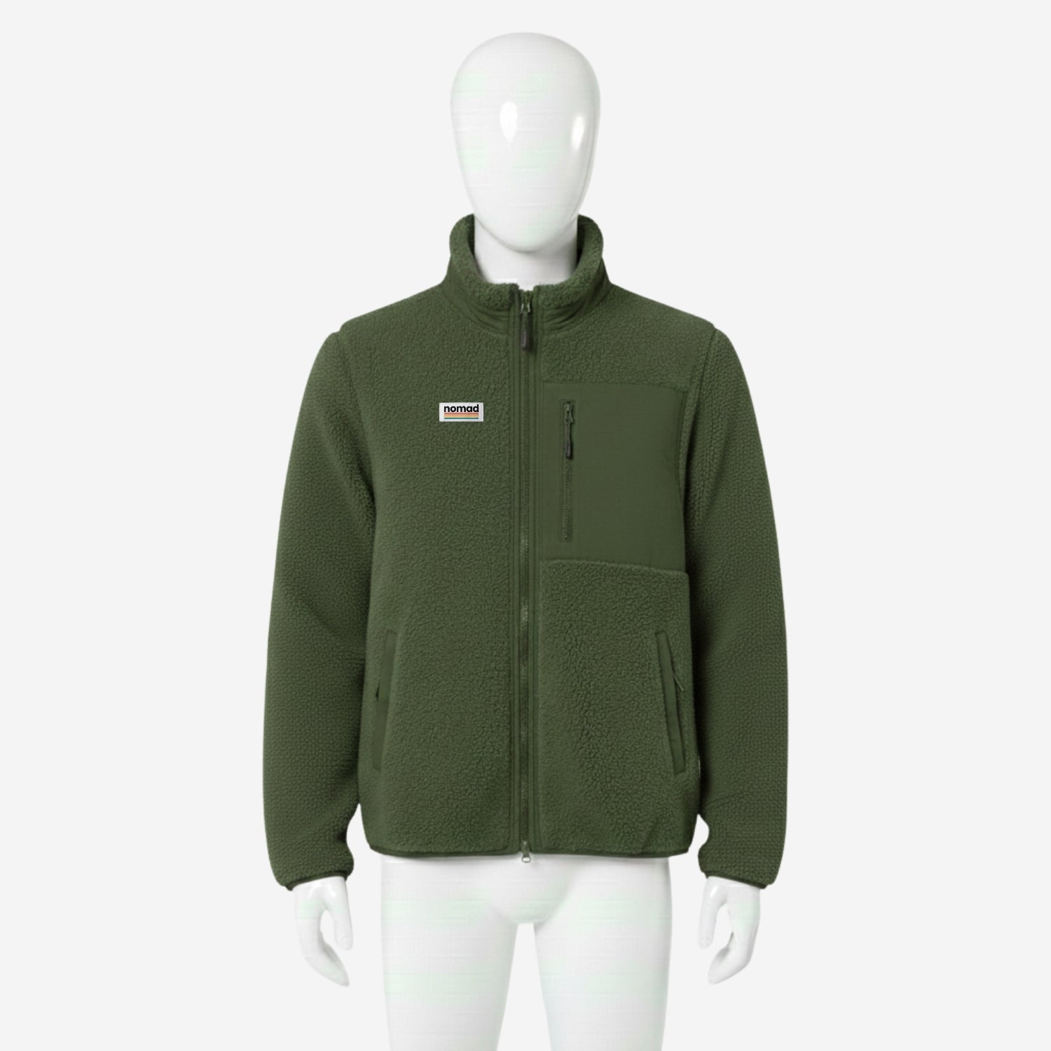 forro polar brooker khaki para hombre